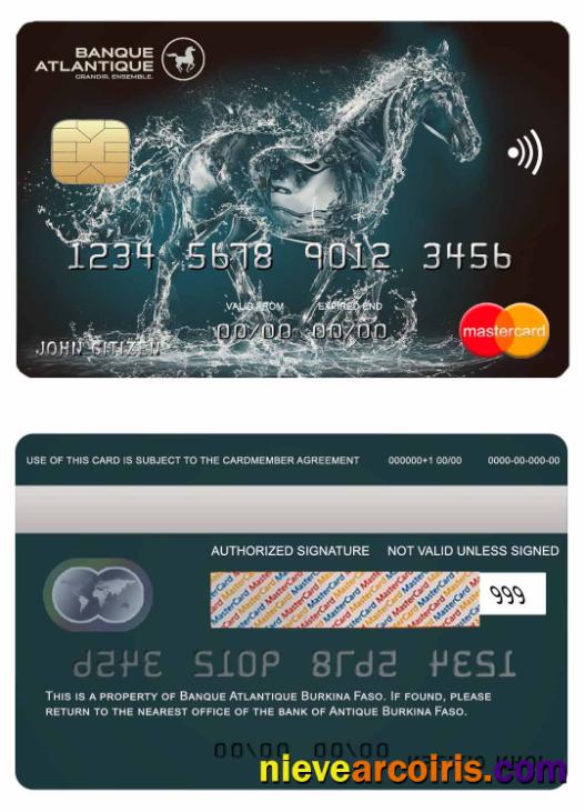 Burkina Faso Atlantique bank mastercard